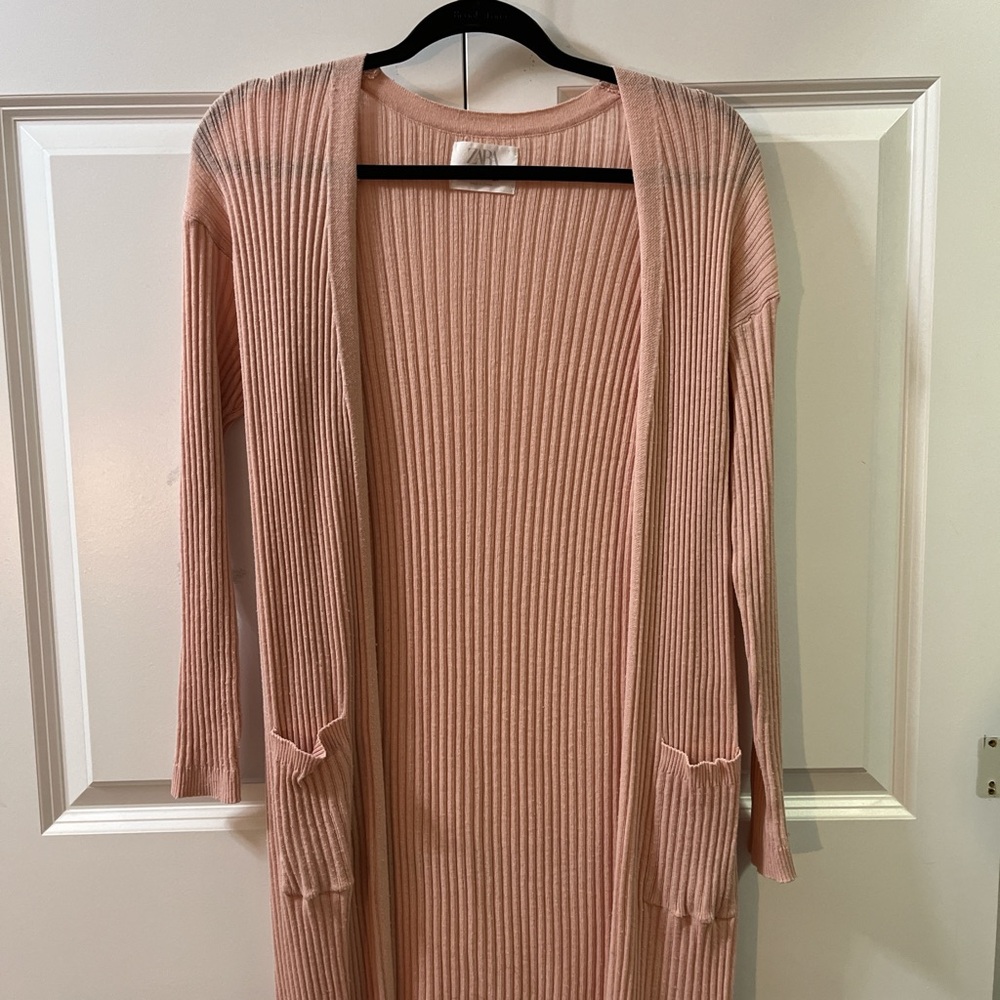 Zara Blush Ribbed Knitwear